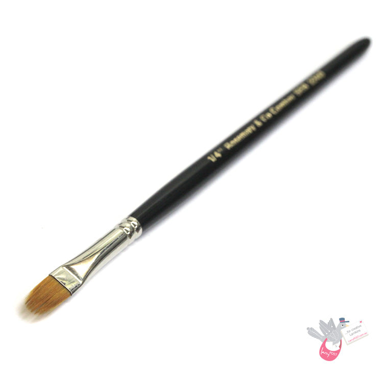 ROSEMARY & CO Brush - Series 2240 - Filbert Comber Golden Synthetic - 1/4" (7.2 x 12.5mm) - Short Handle