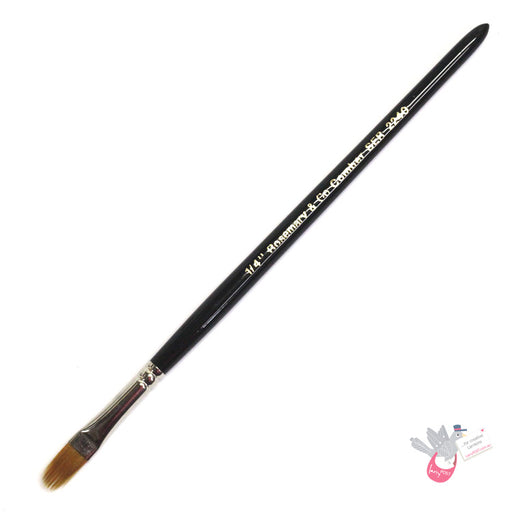 ROSEMARY & CO Brush - Series 2240 - Filbert Comber Golden Synthetic - 1/4" - Short Handle