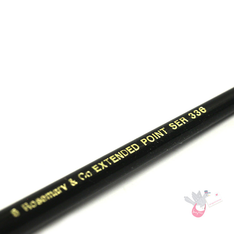 ROSEMARY & CO Watercolour Brush - Series 336 - Extended Needle Point Posara - Squirrel/Synthetic Sable - Size 10 (6.7 x 39.7mm)