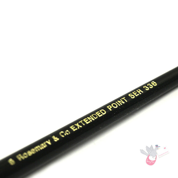 ROSEMARY & CO Watercolour Brush - Series 336 - Extended Needle Point Posara - Squirrel/Synthetic Sable - Size 10 (6.7 x 39.7mm)