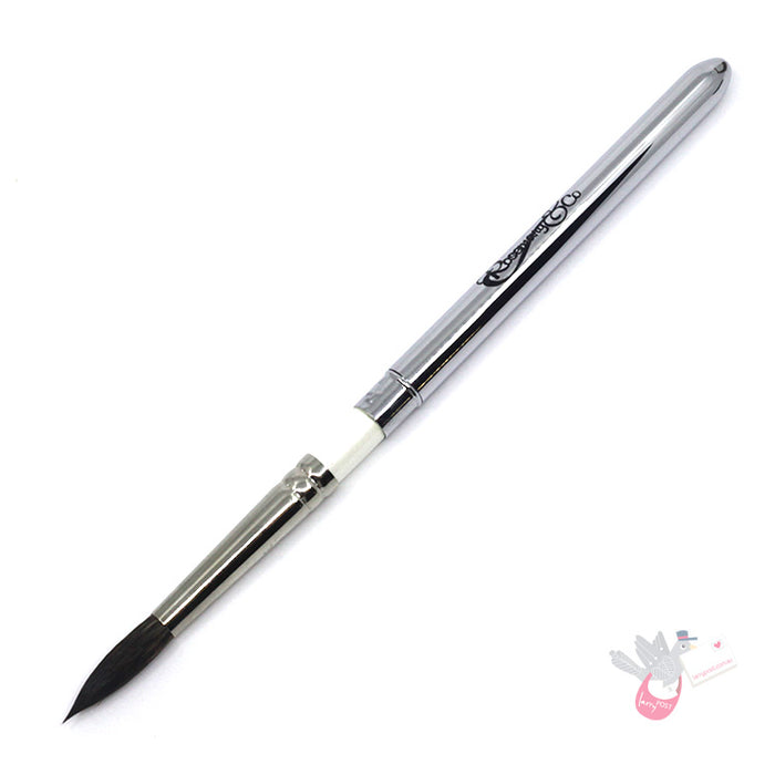 ROSEMARY & CO Reversible Pocket Brush - R9 - Pure Squirrel Hair Mop - Round Size 9 (5.5 x 24.5mm)