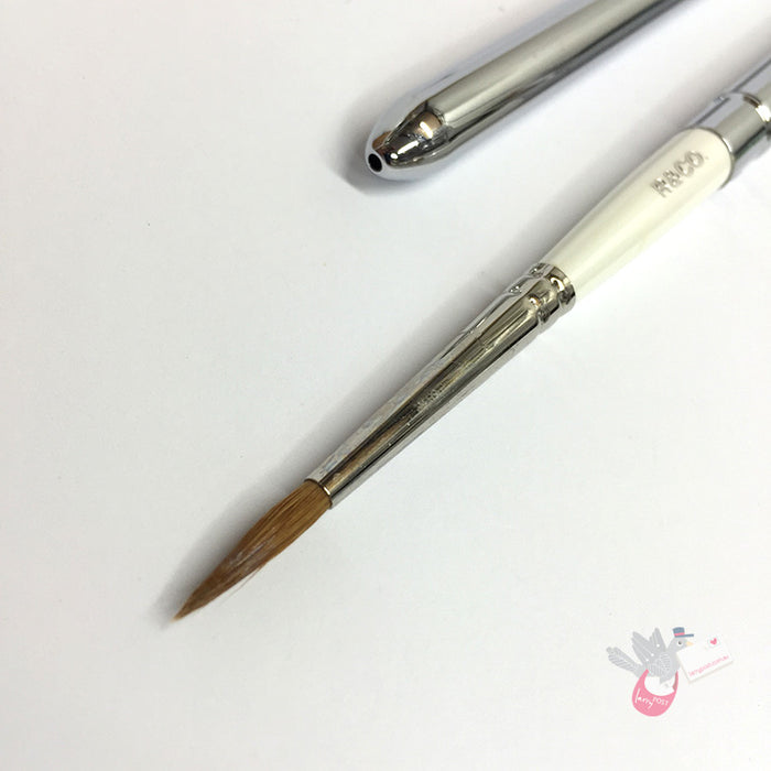ROSEMARY & CO Reversible Pocket Brush - R0 - Pure Kolinsky Sable - Pointed Size 4 (3.4 x 15.7mm)