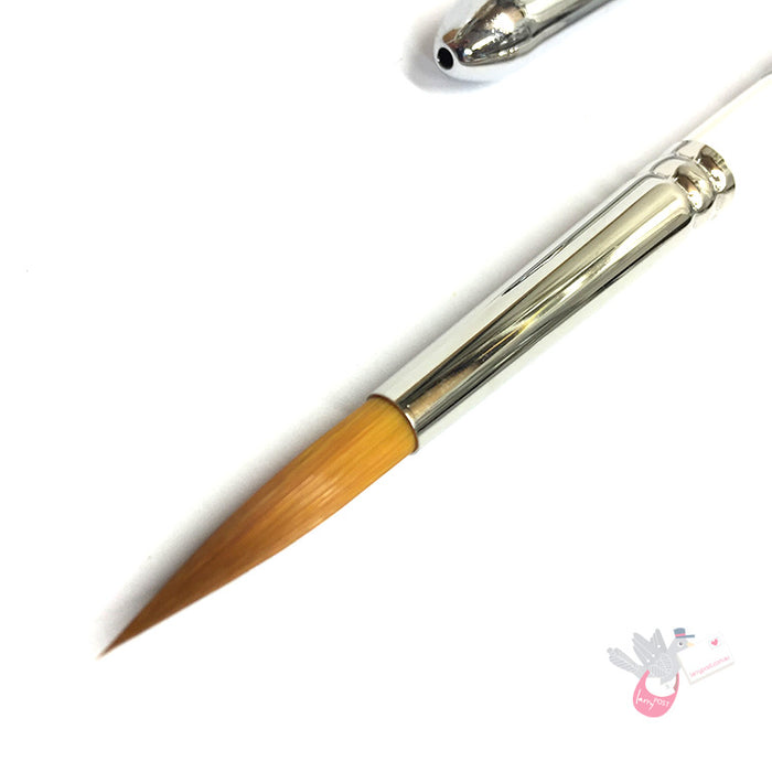ROSEMARY & CO Reversible Pocket Brush (Large) - R10 - Golden Synthetic - Pointed Size 8 (5.4 x 25.8mm)