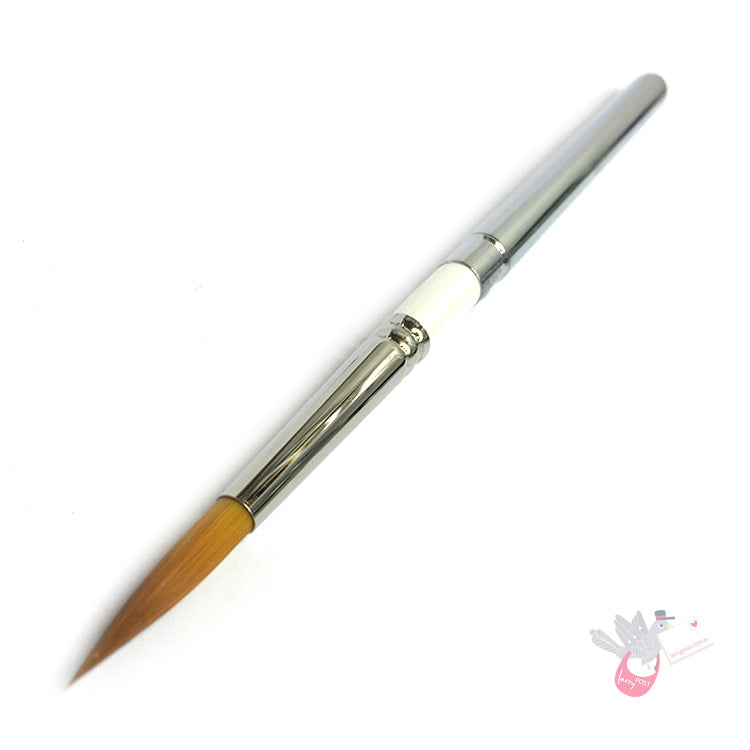 ROSEMARY & CO Reversible Pocket Brush (Large) - R10 - Golden Synthetic - Pointed Size 8 (5.4 x 25.8mm)