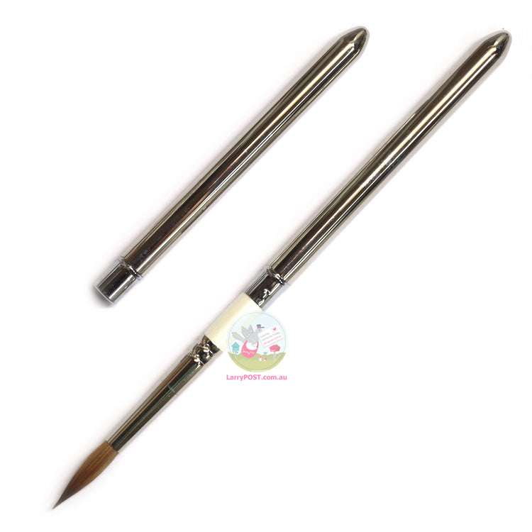 ROSEMARY & CO Reversible Pocket Brush - R2 - Pure Kolinsky Sable - Pointed Size 8 (includes free Pen Loop)