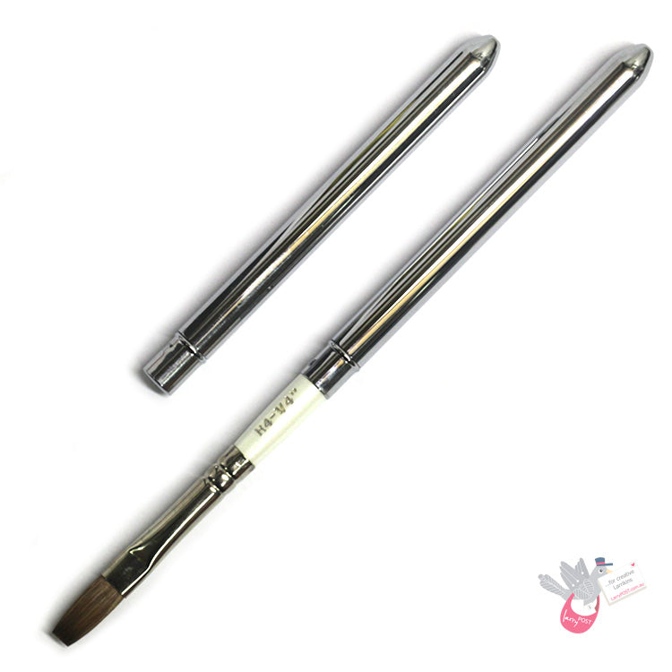 ROSEMARY & CO Reversible Pocket Brush - R4 - Pure Kolinsky Sable - One Stroke 1/4"