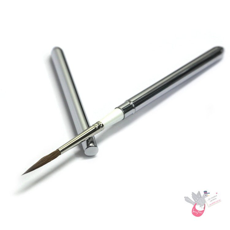 ROSEMARY & CO Reversible Pocket Brush - R5 - Pure Kolinsky Sable - Rigger Size 6 (3.4 x 29mm)