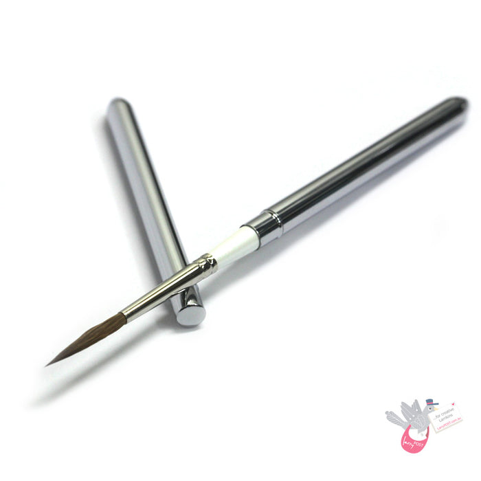 ROSEMARY & CO Reversible Pocket Brush - R5 - Pure Kolinsky Sable - Rigger Size 6 (3.4 x 29mm)