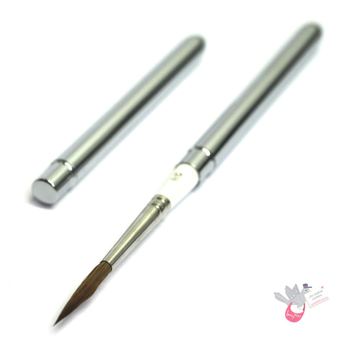ROSEMARY & CO Reversible Pocket Brush - R5 - Pure Kolinsky Sable - Rigger Size 6 (3.4 x 29mm)