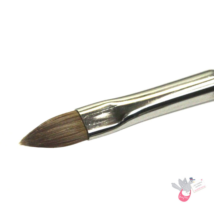 ROSEMARY & CO Reversible Pocket Brush - R6 - Pure Kolinsky Sable - Filbert Size 6 (5.7 x 12.7mm)