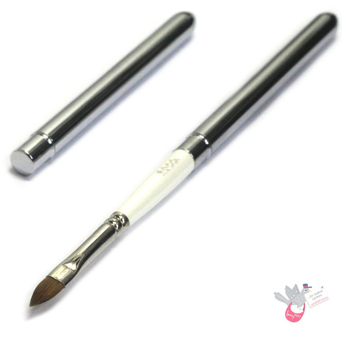 ROSEMARY & CO Reversible Pocket Brush - R6 - Pure Kolinsky Sable - Filbert Size 6 (5.7 x 12.7mm)