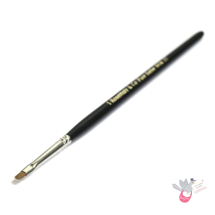 ROSEMARY & CO Brush - Series 77 - Pure Red Sable Bright - Size 1 (3.1 x 5.3mm) - Short Handle