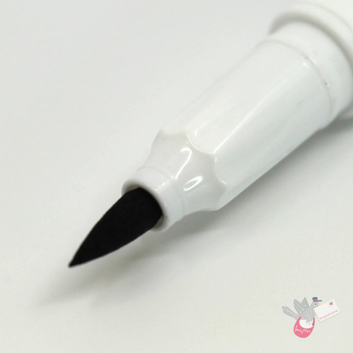SAILOR Fude Mitsuo Aida Double-Sided Brush Pen - Fine / Medium - Blue Body - Black Ink
