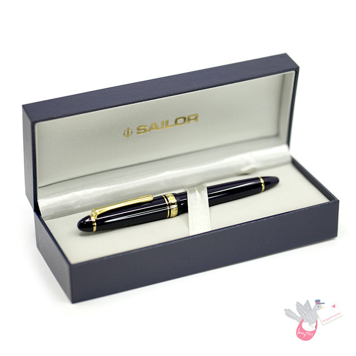 SAILOR 1911 - Standard Series (14K gold nib & Converter) - Black/Gold - Music Nib (MS)