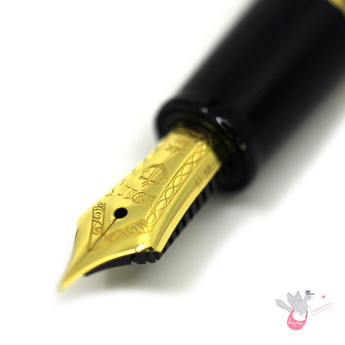 SAILOR 1911 - Standard Series (14K gold nib & Converter) - Black/Gold - Music Nib (MS)