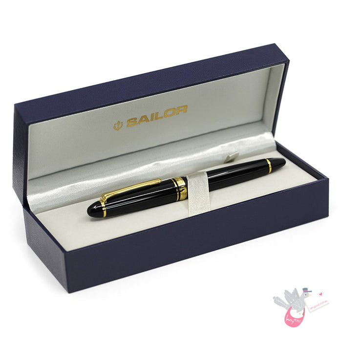 SAILOR 1911 - Standard Series (21K gold nib & Converter) - Black/Gold - Broad Nib