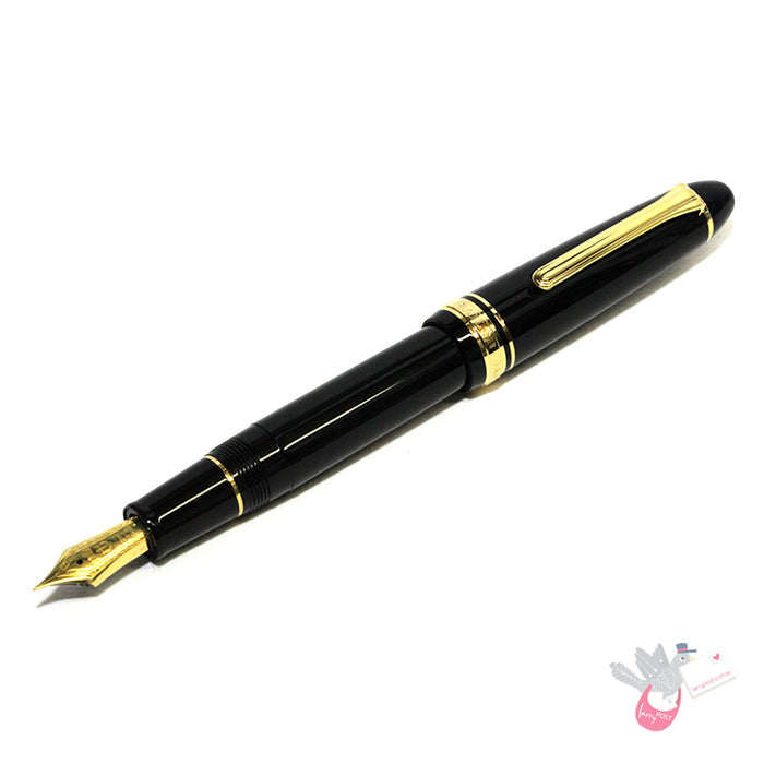 SAILOR 1911 Classic - Large Series (21K gold nib & Converter) - Black/Gold - Zoom Nib