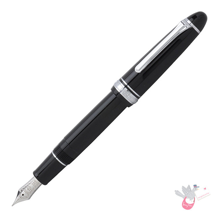 SAILOR 1911 Classic Black (Rhodium trim) - Large Series - 21K gold nib with rhodium plating - Black