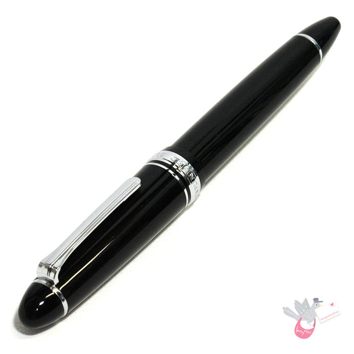 SAILOR 1911 Classic - Large Series (21K gold rhodium plated nib & Converter) - Black/Rhodium - Broad