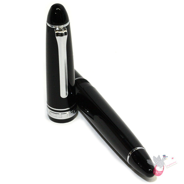 SAILOR 1911 Classic - Large Series (21K gold rhodium plated nib & Converter) - Black/Rhodium - Music (MS) Nib