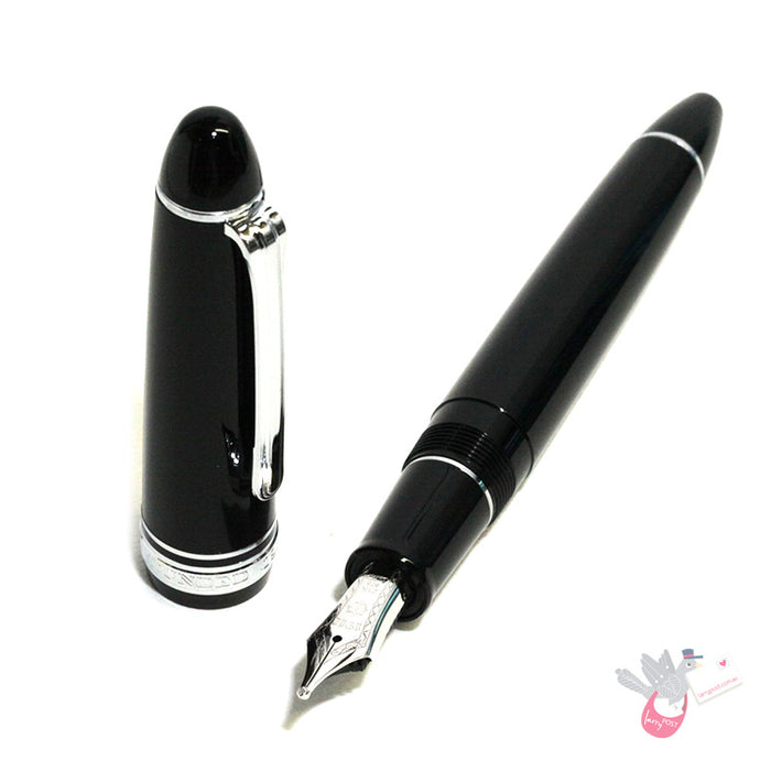 SAILOR 1911 Classic - Large Series (21K gold rhodium plated nib & Converter) - Black/Rhodium - Broad
