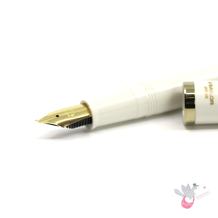 SAILOR Sketch Kit (Fude, Converter, DA Permanent Black, Blunt Syringe) - 40 Degree - White