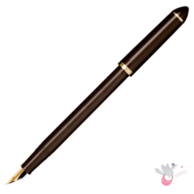 SAILOR Fude de Mannen Fountain Pen - 40 Degree Nib - Brown (excludes converter)