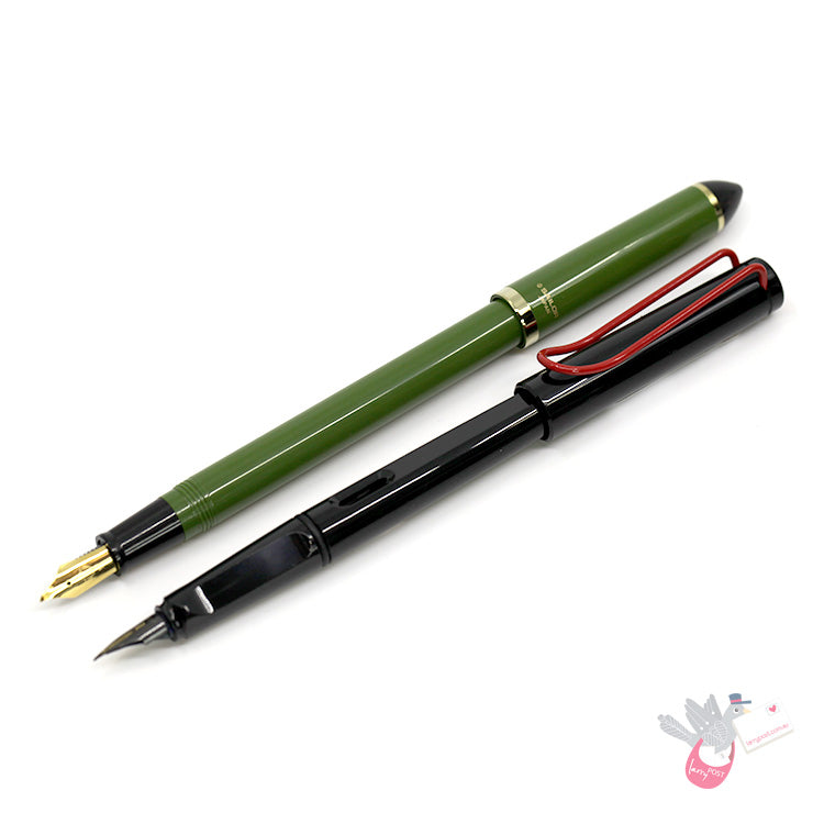 SAILOR Sketch Kit (Fude, Converter, DA Permanent Black, Blunt Syringe) - 55 Degree - Green