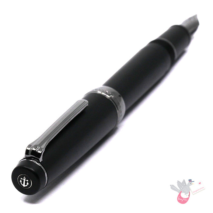 SAILOR Prof Gear Gift Set - Imperial Black (Black ion plated 21K gold nib, Converter, Ink Bottle) - Matte Black - Medium Nib