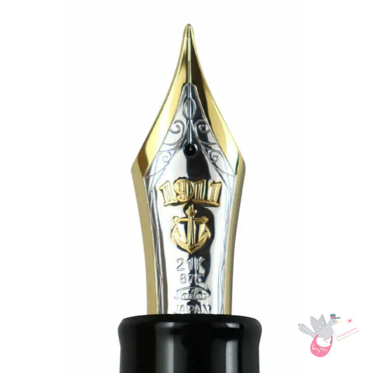 SAILOR King of Pen - Ebonite (21K gold nib & Converter) - Black/Gold - Naginata Togi Medium Nib - NM