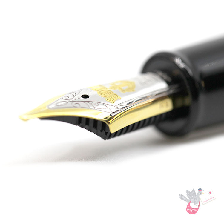 SAILOR King of Pen - Ebonite (21K gold nib & Converter) - Black/Gold - Naginata Togi Medium Nib - NM