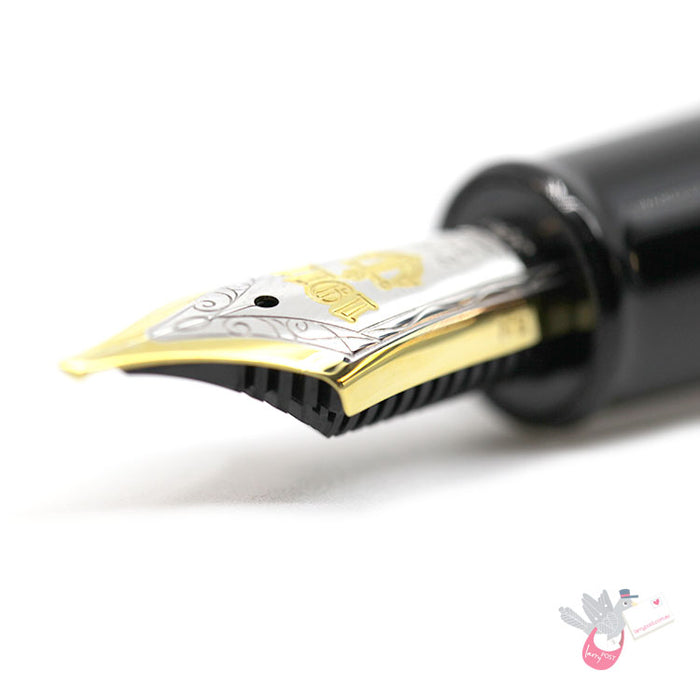 SAILOR King of Pen - Ebonite (21K gold nib & Converter) - Black/Gold - Naginata Togi Broad Nib - NB
