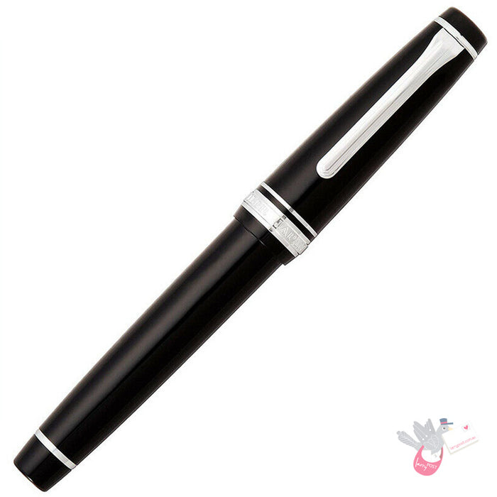 SAILOR Prof Gear (21k bigold nib & converter) - Black/Chrome - Broad Nib