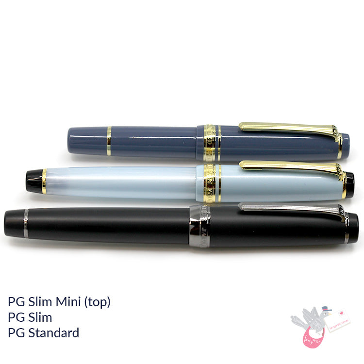 SAILOR Prof Gear Slim Mini - Series 2 - (14k gold nib, Mini converter) - Night Blue - Medium Fine Nib