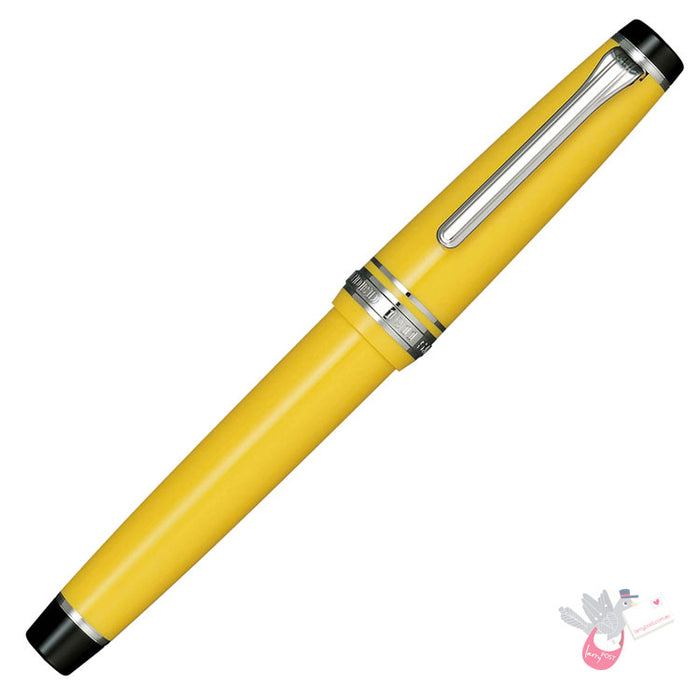 SAILOR Prof Gear (21k bigold rhodium plated nib & converter) - Yellow - Zoom Nib