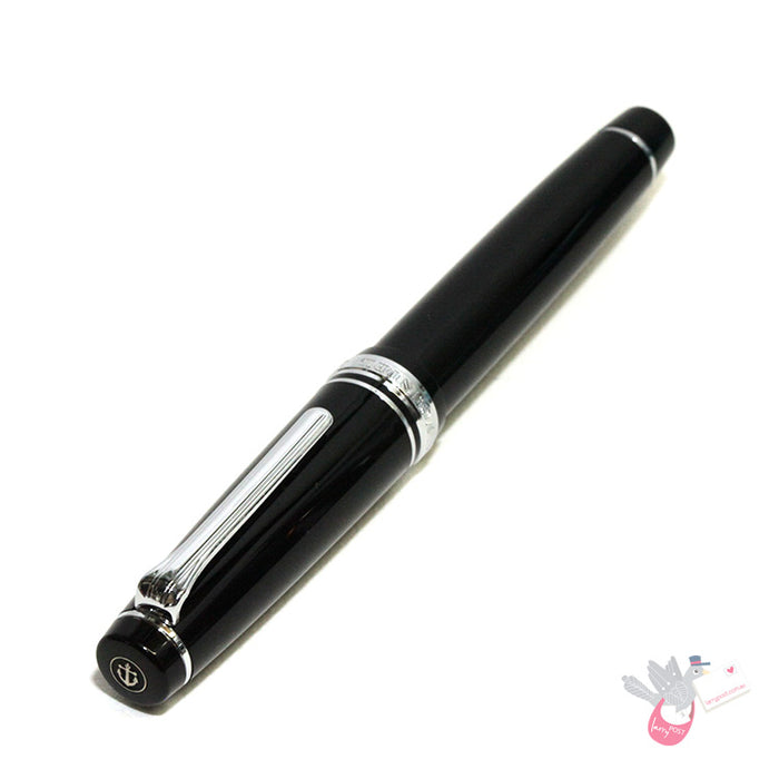 SAILOR Prof Gear (21k bigold nib & converter) - Black/Chrome - Broad Nib