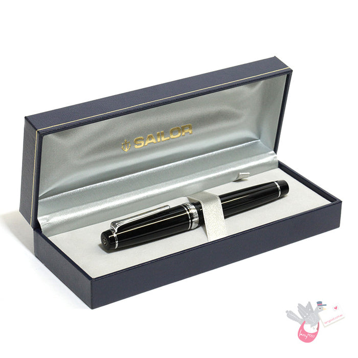 SAILOR Prof Gear (21k bigold nib & converter) - Black/Chrome - Broad Nib