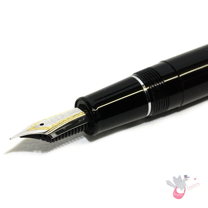 SAILOR Prof Gear (21k bigold nib & converter) - Black/Chrome - Broad Nib