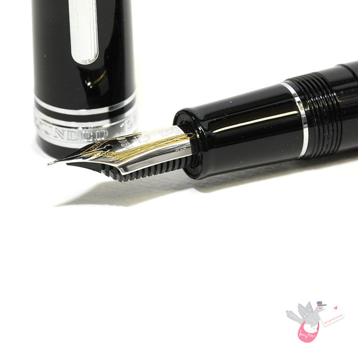 SAILOR Prof Gear (21k bigold nib & converter) - Black/Chrome - Broad Nib