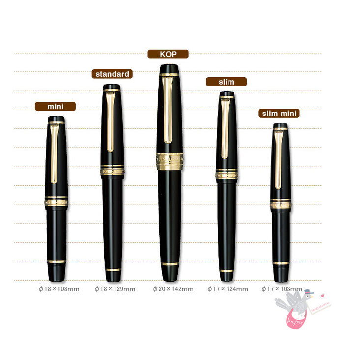 SAILOR Prof Gear (21k bigold nib & converter) - Black/Chrome - Extra Fine Nib