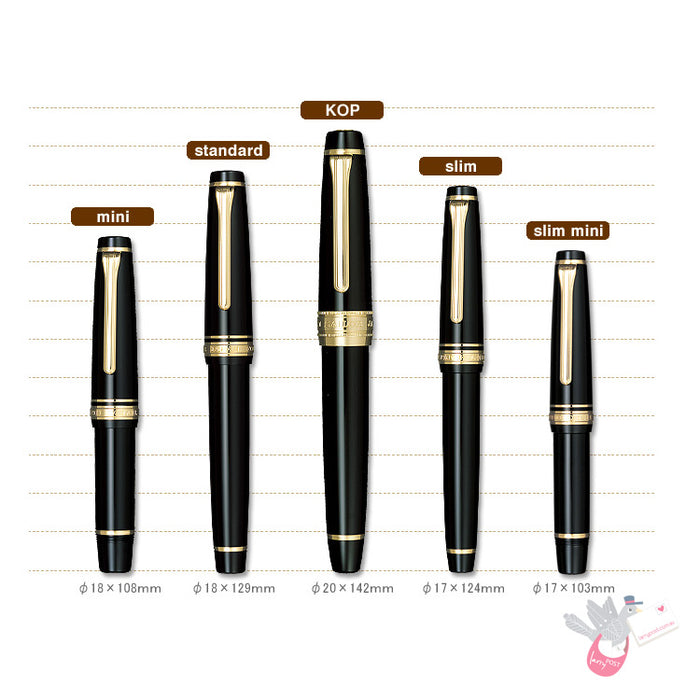 SAILOR 1911 Classic Demonstrator - Standard Series (14K gold nib & Converter) - Clear/Gold - Medium