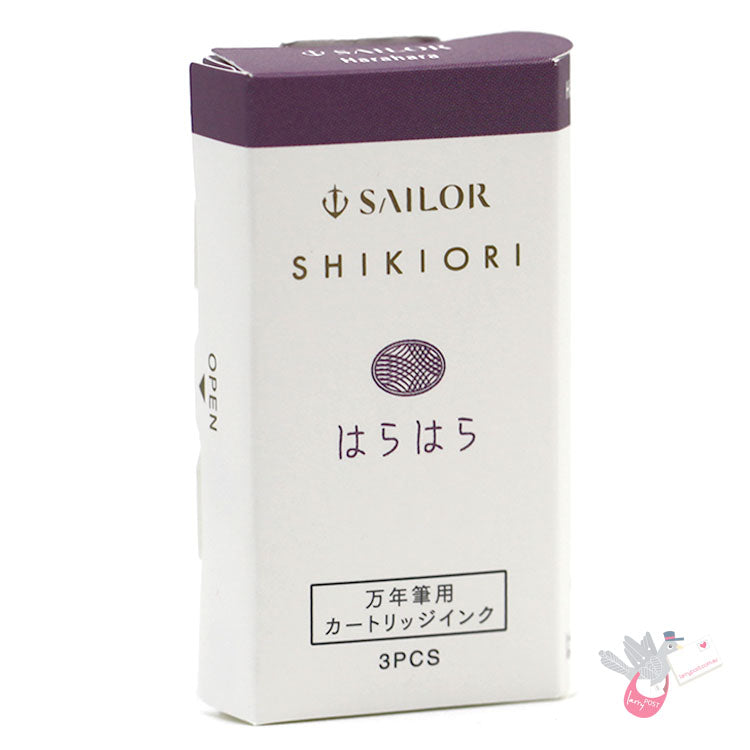 SAILOR SHIKIORI Fountain Pen Ink Cartridges - Pack of 3 - Harahara