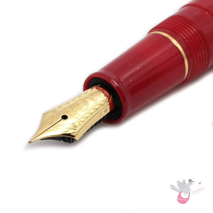 SAILOR SHIKIORI Prof Gear Slim - Princess Kaguya - Fountain Pen (14k gold plated nib & converter) - Red/Gold - Medium Fine Nib