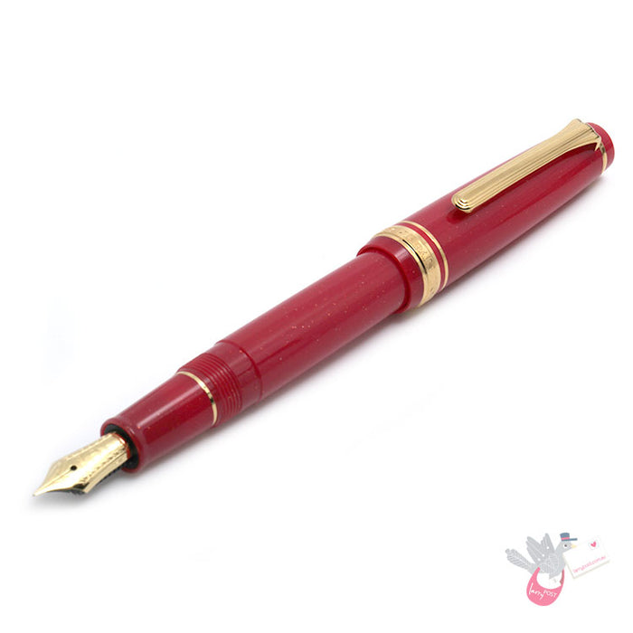 SAILOR SHIKIORI Prof Gear Slim - Princess Kaguya - Fountain Pen (14k gold plated nib & converter) - Red/Gold - Medium Fine Nib