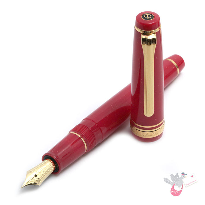 SAILOR SHIKIORI Prof Gear Slim - Princess Kaguya - Fountain Pen (14k gold plated nib & converter) - Red/Gold - Medium Fine Nib