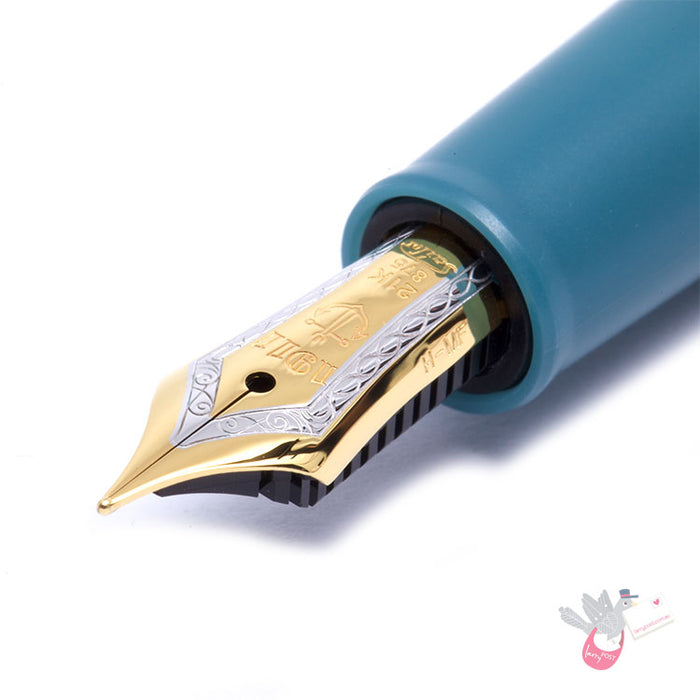 SAILOR SHIKIORI Ameoto "Kirisame"  Fountain Pen (Includes 21kt nib and converter) - Teal - Medium Fine nib