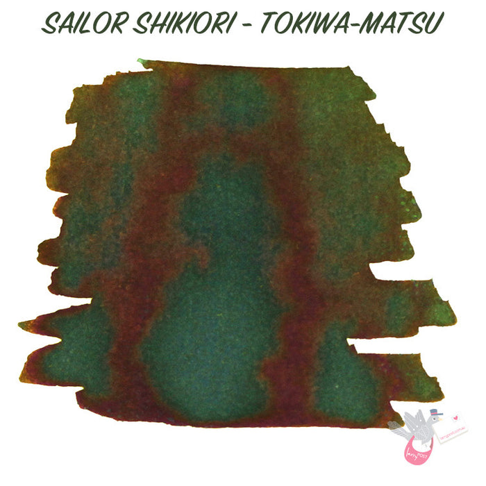 SAILOR SHIKIORI Fountain Pen Ink - 20mL - Tokiwamatsu (Pine Green)
