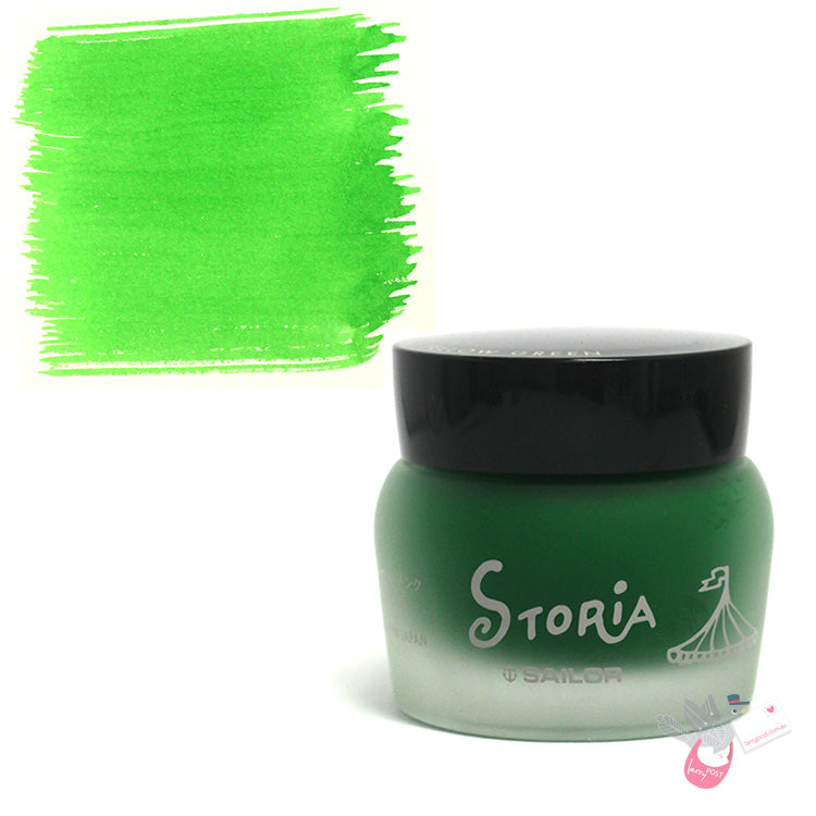 SAILOR STORiA Pigment Ink - 30ml bottle - Clown (Yellow Green)