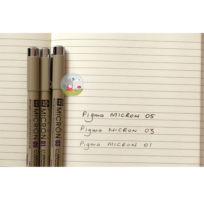 SAKURA Pigma Micron & Brush (01, 02, 03, 04, 05, BR) - Black