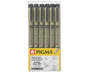 SAKURA Pigma Micron 6-Pack (01, 02, 03, 04, 05, 08) - Black